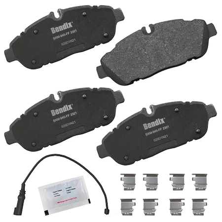 Bendix Semi-Metallic Bpr Disc Brake Pad, Bendix Cfm2301 Premium Copper Free CFM2301